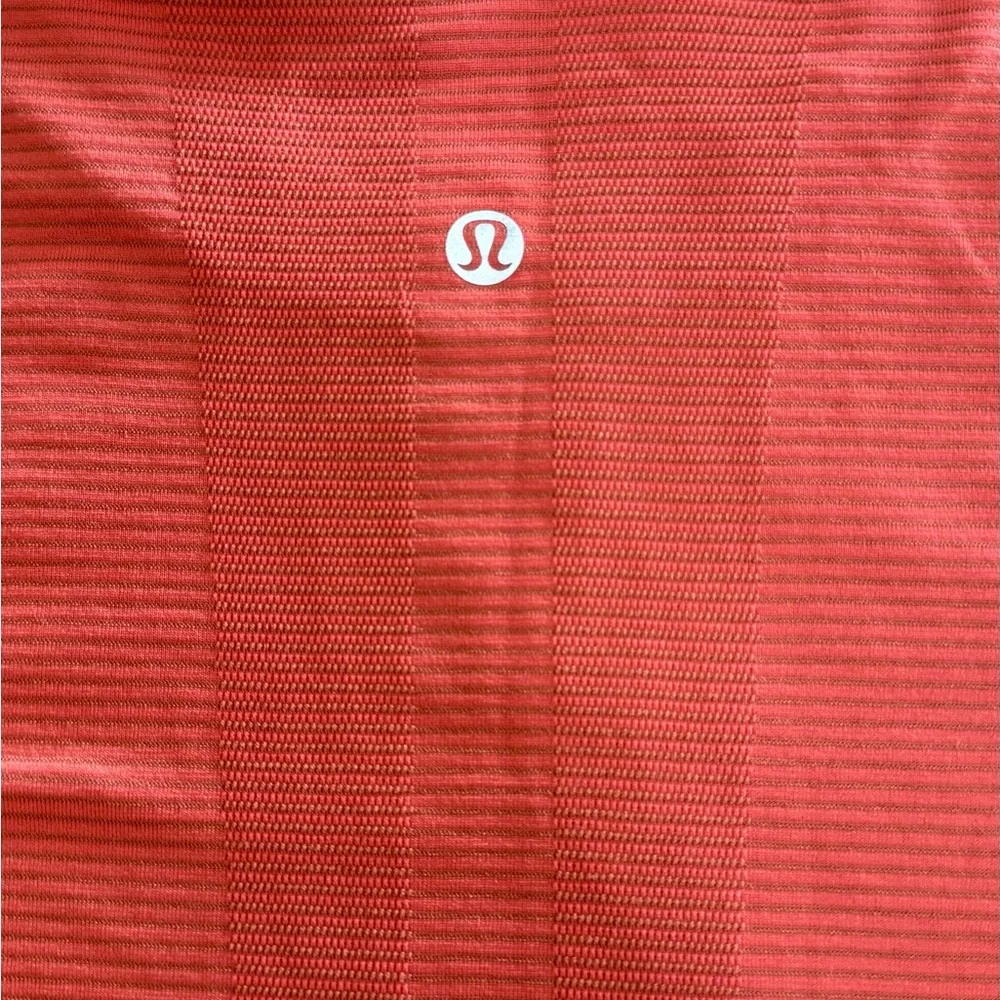 Lululemon Swiftly Relaxed Long Sleeve Tempo Stripe Pale Raspberry /Brier Rose(4) - Picture 5 of 6